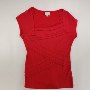 Anthropologie Postmark Red Blouse